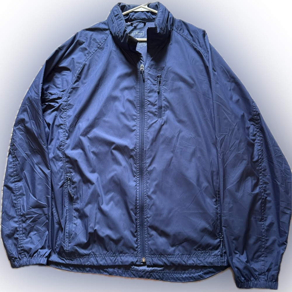 LL Bean Performance Windbreaker Men’s Large Tall Navy